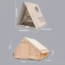 Triangle Inflatable Camping Tent – 2 Person, Waterproof & Windproof 4-Season Outdoor Shelter