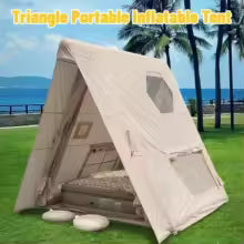 Triangle Inflatable Camping Tent – 2 Person, Waterproof & Windproof 4-Season Outdoor Shelter